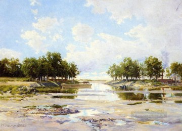 ヒュー・ボルトン・ジョーンズ Painting - 干潮時の入り江の風景 ヒュー・ボルトン・ジョーンズ